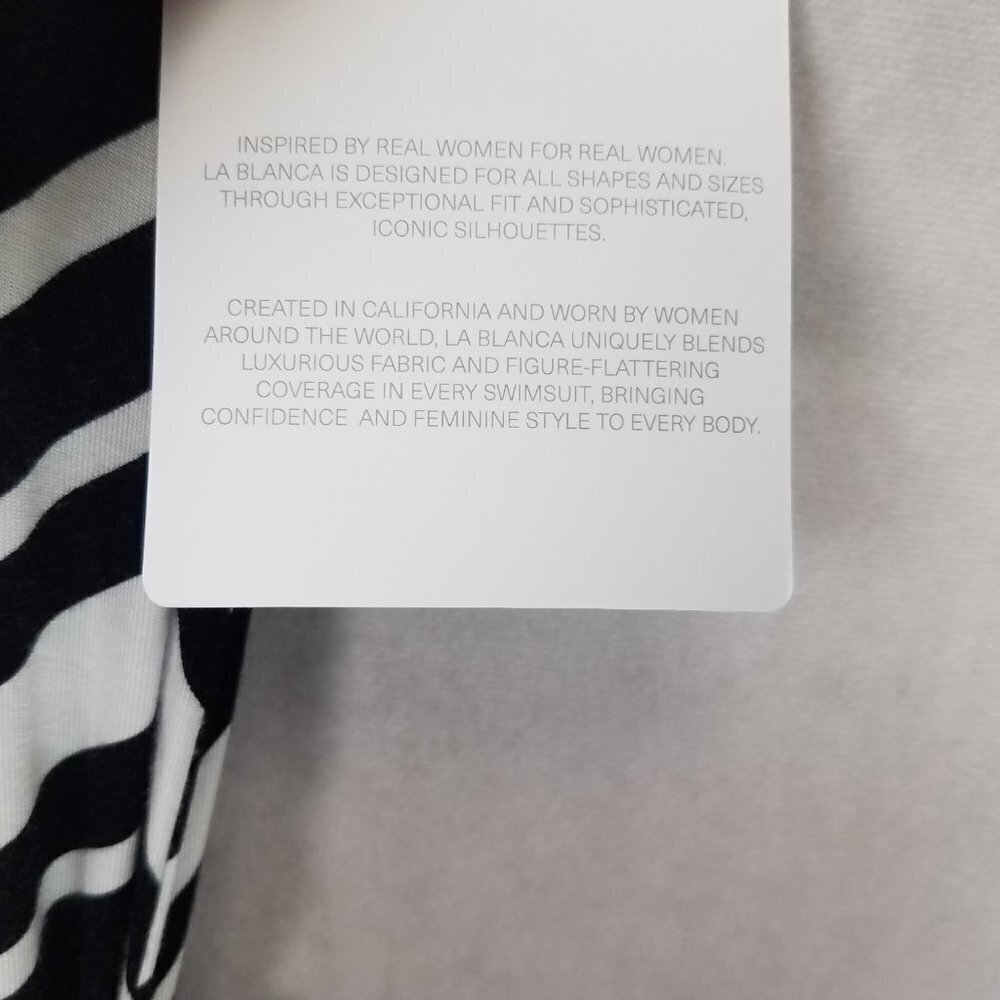 La Blanca Swimwear XS Archistripe Cover-up Maxi Dress In Black/ White Belt - Picture 6 of 8